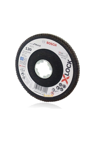 Bosch X-Lock 115 mm 120 Kum Best Serisi Bombeli Fiber Tabanlı Metal Flap Zımpara Diski -2608619200