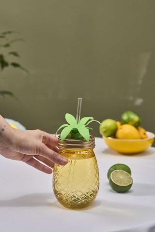 Karaca Ananas Transparent Pipetli Su Şişesi 550 Ml