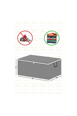 Adarya Home Baza Altı Çekyat Tipi Hurç 8 Adet 60 x 40 x 22 Antrasit