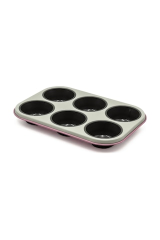Aryıldız 6'lı Muffin Kalıbı Koyu Pembe