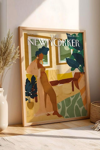 The New Yorker Çerçeveli Tablo March 29 2021 - House Style Ev Tarzı Tablosu