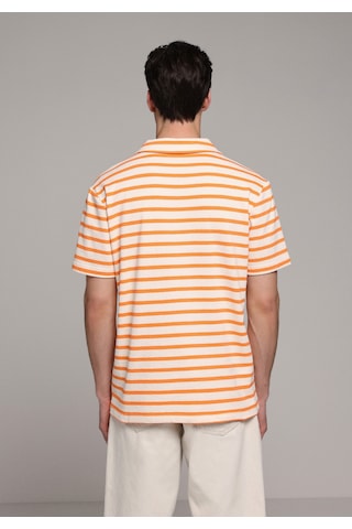 Colin's Colins Regular Fit Polo Yaka Çizgili Erkek Turuncu Kısa Kol Tişört Cl1080251 Q1.v2 Ora