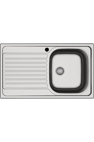 Hafele Capua 1 Sol Damlalıklı Paslanmaz Çelik Mutfak Eviye Inox 86 x 50 CM