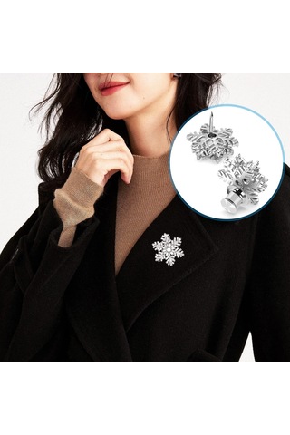 Geeroyoo 20 Arka Pimli Metal Tokalı Emaye Broş, Pratik Kapama Mekanizmalı Aksesuar Gümüş