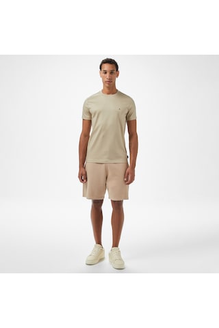 Tommy Hilfiger Mw0mw33202rbt Luxury Interlock Erkek Tişört Bej