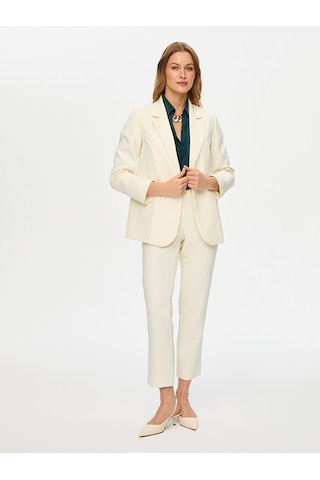 Faik Sönmez Gold Düğmeli Şık Blazer Ceket S26ckt018 Us26ckt01873 Ekru