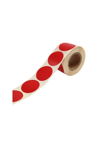 Kuşe Renkli Zemin Baskılı 40mm Çap Etiket 500 Adet
