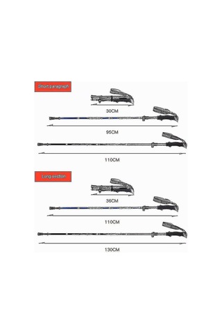 5 Parçalı Katlanır Yürüyüş Sopası Naturehike Antishock Çok Renkli