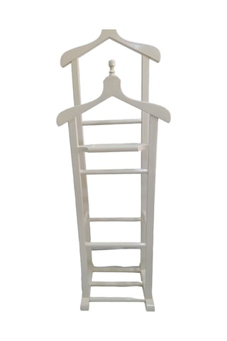 Dilsiz Uşak Çift Tepe Model Parlak Beyaz Lake Boya Askılık Kayın Beyaz