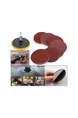 42 Parça 115 Mm Cırt Zımpara Seti + Matkap Aparatı