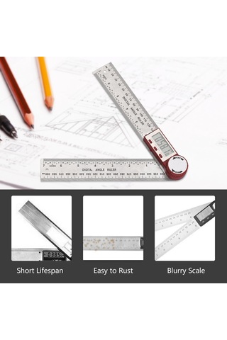 Ccgloball Bulucu Cetvel 7 Inç/200mm Paslanmaz Çelik