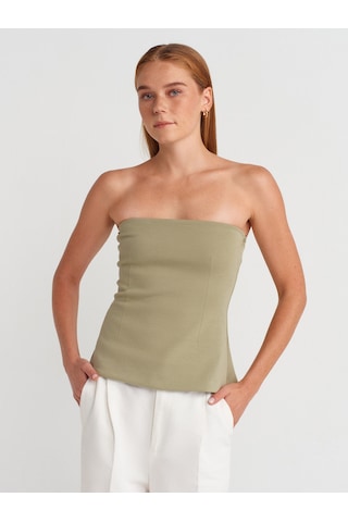 Dilvin 31860 Straplez Top-çağla Çağla