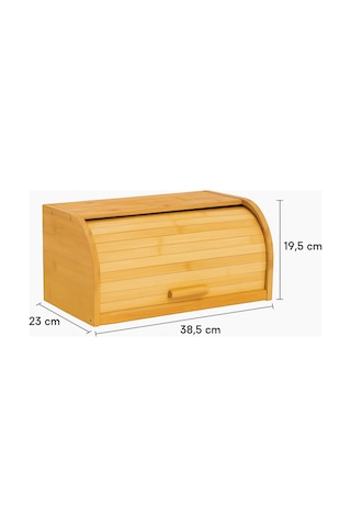 Makri Home Demonte Doğal Bambu Ekmeklik, 38,5 X 23 X 19,5 Cm Bambu