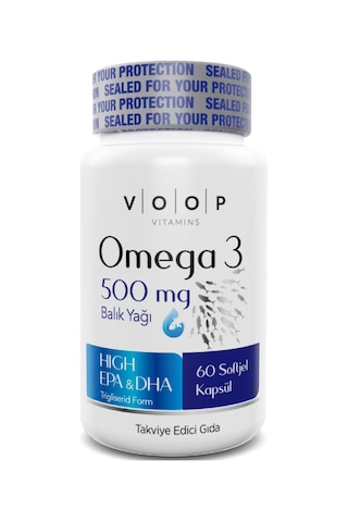 Voop Omega 3 Balık Yağı 500 MG 60 Kapsül