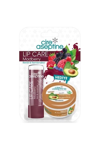 Lip Care Madberry Renkli Dudak Bakım Kremi 4,5 G + Avokado Krem Hediyeli