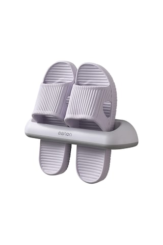 Konesam Küçük Boy Gri Abs Terlik Rafı - Duvar Montajlı, Deliksiz Kurulum, Çok Amaçlı Organizer, Banyo/ev Kullanıma Uygun Diğer