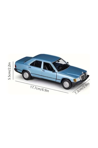 Burago 1/24 Mercedes Benz 190e 2.6 Model Araç Mavi 17,7cm X 5,5cm X 7,3cm