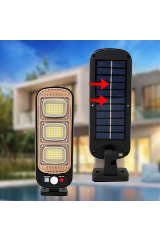 Buffer Sensörlü Güneş Enerjisi İle Şarj Olabilen Duvara Monte Solar Aydınlatma Gl-84069 Çok Renkli