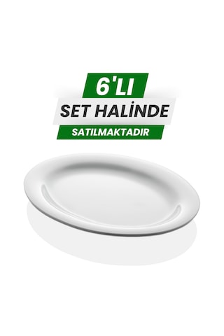 Alezy 629 Göreme Melamin Termostar Arya Kayık Tabak 33,5 Cm Beyaz