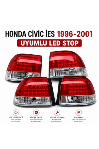 Honda Cıvıc İes 1996-2001 Uyumlu Led Stop Takımı 4 Parça