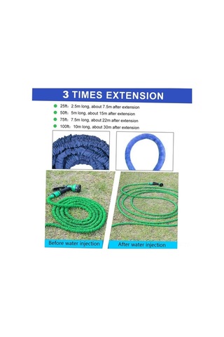 Novahub Genişleyen Su Hortumu: 7 Püskürtme Modu, Mavi Mavi