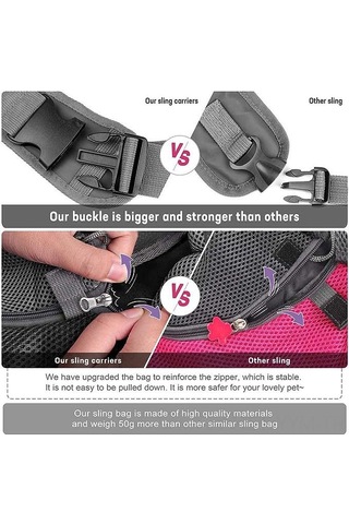 Geeksen Ayarlanabilir Omuz Askılı Rahat Evcil Hayvan Taşıma Çantası - Siyah Çok Renkli