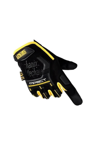Single Sword Mechanix Tam Parmak Taktik Eldiven, Darbe Emici İş Eldiveni, Dokunmatik Özellikli Motosiklet&spor Eldiveni, Unisex Xl-sarı