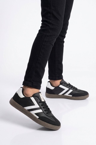 Lento Siyah-beyaz Bağcıklı Hafif Rahat Unisex Yürüyüş Ve Spor Ayakkabı Sneaker 234750 Siyah - Beyaz