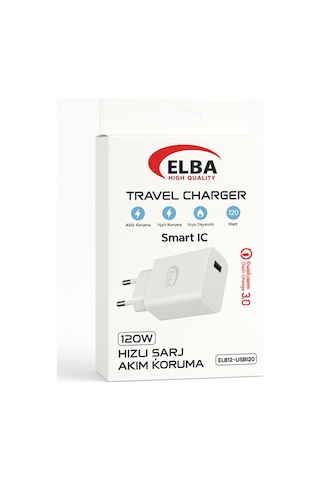 Elba ELB12 Elb- USB120 120W 3.4A Hızlı Şarj Akım Koruma Isıya Dayanıklı Adaptör