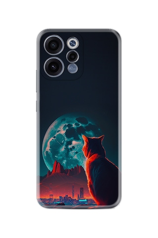 Oppo Reno 15 / 15f 5g Kılıf Boutique Baskılı Resimli Dalgın Kedi Pcode -074
