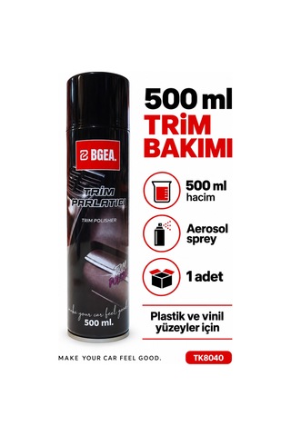 Bgea Trim Parlatıcı Sprey 500 Ml Plastik Ve Vinil Yüzey Bakımı Trim Polisher
