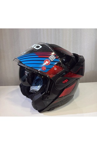 Kask Shark Oxo Mekarıum Çene Açılır Siyah/kırmızı