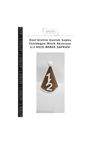 Astrid T Özel Üretim Günlük Şapka Yenidoğan Minik Aksesuar 1/2 Keçe Bebek Şapkası Çok Renkli