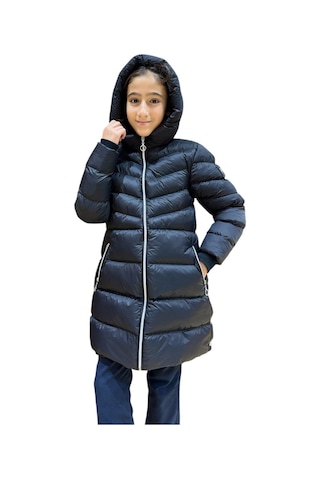 Benitto Kids Kız Çocuk Kapüşonlu Kışlık Şişme Mont 51338 Siyah