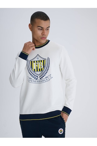 Fenerium Erkek Kolej Fb Çelenk Sweat Ekru