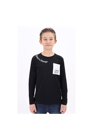 Toontoy Kids Toontoy Erkek Çocuk Baskılı Tişört Siyah