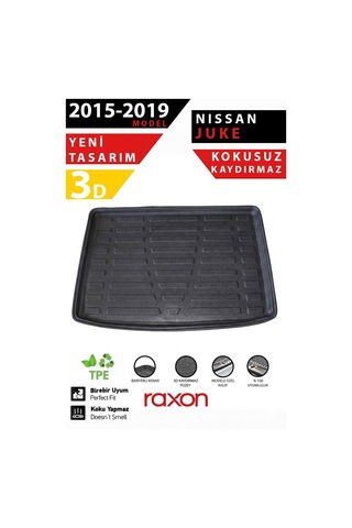 Nissan Juke 2015 2019 Alt Bagaj Havuzu 3d Özel Kalıp Su Geçirmez Kaymaz