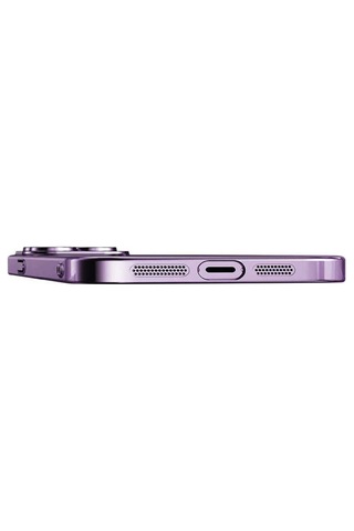 Apple Uyumlu iPhone 14 Pro Max Kılıf Sert Pc Renkli Çerçeveli Riksos Kapak Derin Mor