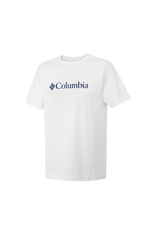 Columbia Csc M Basic Big Logo Brushed Ss Tee Erkek Tişört Beyaz Cs0287-100 Beyaz