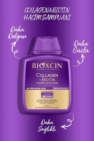 Collagen & Biotin Ekstra Hacim Şampuanı 300ml + Saç Bakım Yağı + Saç Kremi + Sıvı Saç Kremi