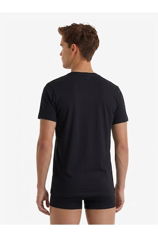 Blackspade Erkek Fanila V Yaka Loose Fit 2li Paket 9639 - Siyah