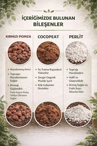 20 Litre Organik Cocopet İçerikli Çiçek Toprağı Pomza Ve Perlitli Premium Saksı Toprağı 20 L