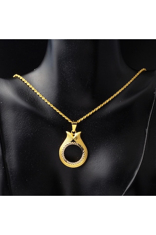 Bilezikci Çeyrek Altın Çerçevesi Lale Kolye Klscs14k20779