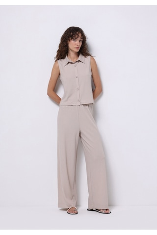 Colins Regular Fit Orta Bel Düz Kadın Bej Eşofman Altı Cl1074280 Q1.v1 Beı Bej