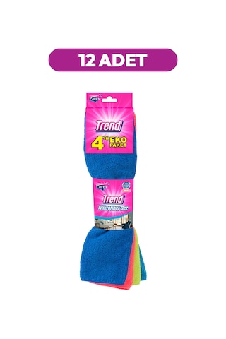 Trend Mikrofiber 4'lü Açık Temizlik Bezi 12'li Paket Diğer
