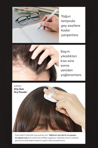 Yağ Kontrolü Sağlayan Kompakt Saç Pudrası A'pıeu Oily Hair Dry Powder