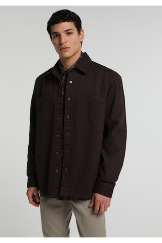 Colin's Colins Relaxed Fit Erkek Kahverengi Shacket Cl1082298 Q1.v1 Brw