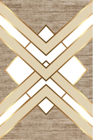 Krem Kaymaz Tabanlı Yıkanabilir Halı Kilim Yolluk Dijital Baskı