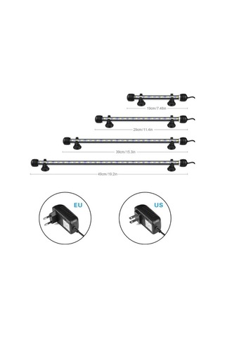 Silkroadselect Longbangdian Shop 19cm Beyaz Stil Rgb Led Bar Işık Su Geçirmez Balık Tankı Işık Cm Sualtı Akvaryum Lambası Akvaryumlar Dekorasyon Aydınlatma 220v Ab Güç Renkli