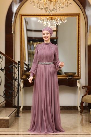 Melisma Efsane Tesettür Abiye Lavanta